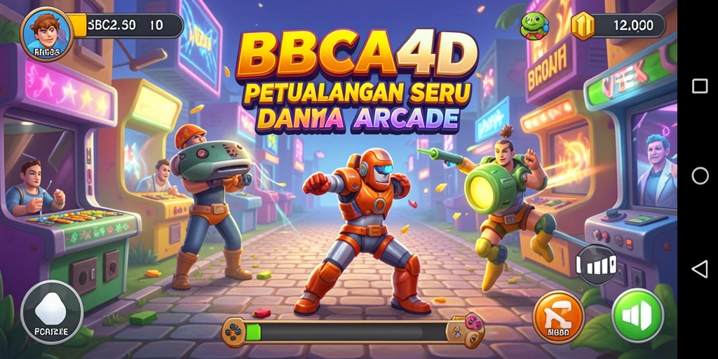 Tangkapan layar gameplay BBCA4D yang menampilkan aksi seru dalam dunia Arcade.