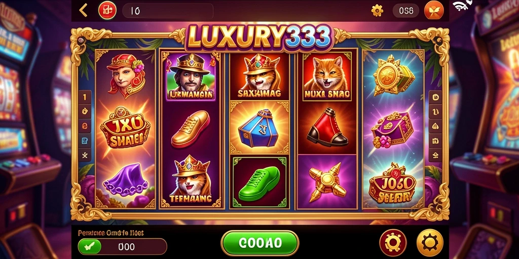 Tampilan gameplay menarik dari LUXURY333 yang penuh warna.