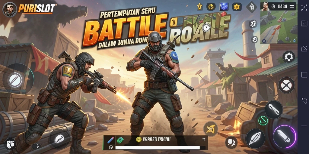 Visual gameplay seru di arena pertempuran PURISLOT.