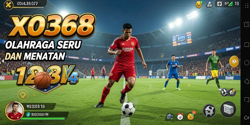 Screenshot utama XO368 menampilkan aksi seru dalam gameplay olahraga.